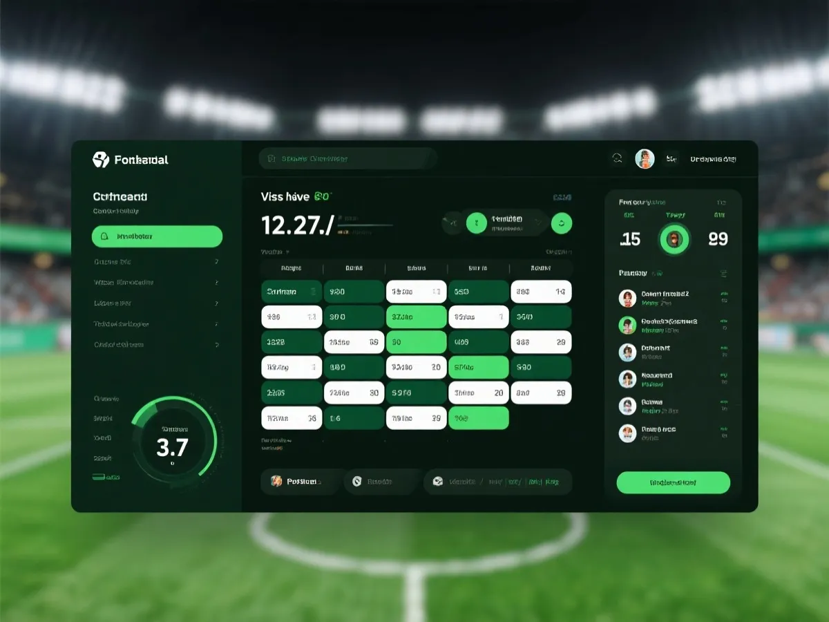 賽程與即時比分介面示意